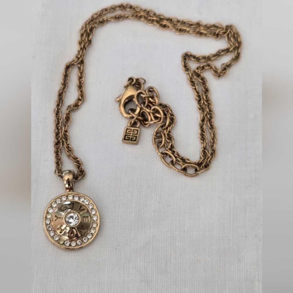 Vtg Givenchy Gold Tone Necklace - Picture 7 of 9